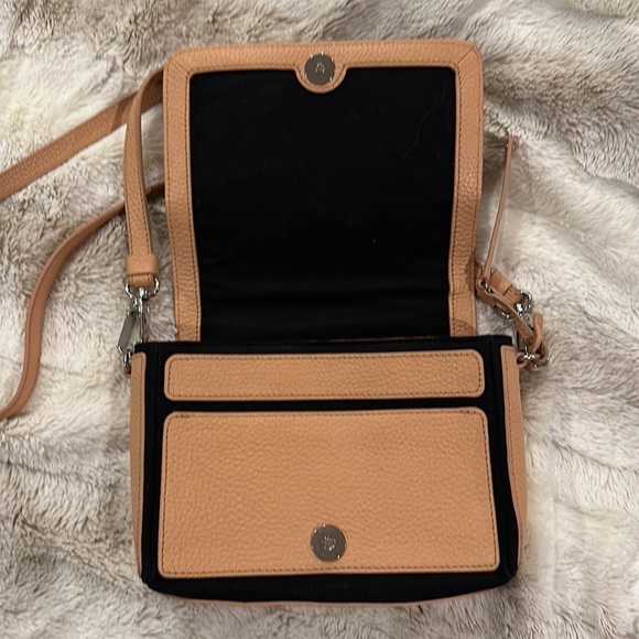 Via Spiga Amelie Tan Crossbody Black Leather Trim - Picture 5 of 9